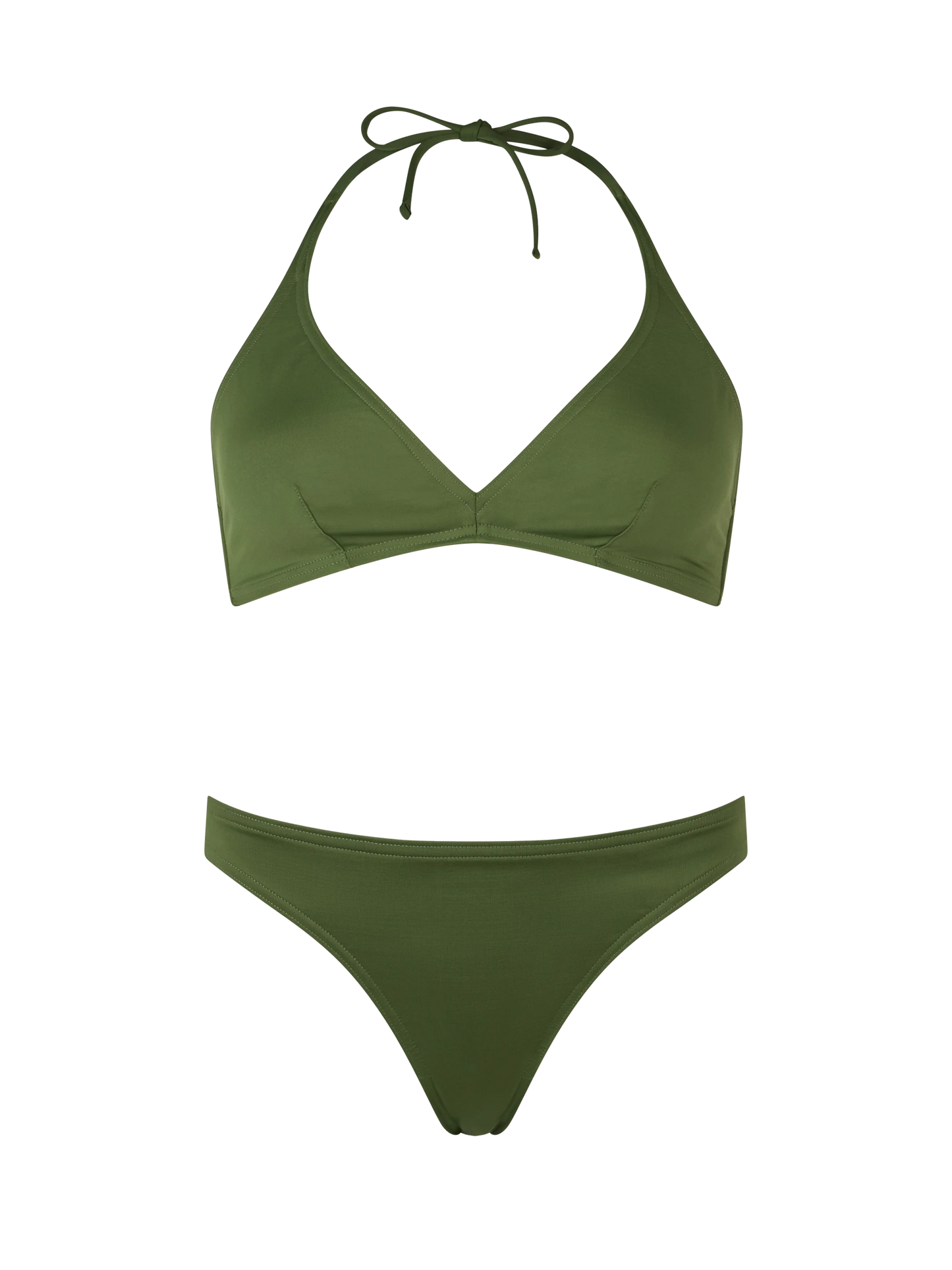 Triangel-Bralette-Bikini für Damen in Militärgrün Gaia Maia