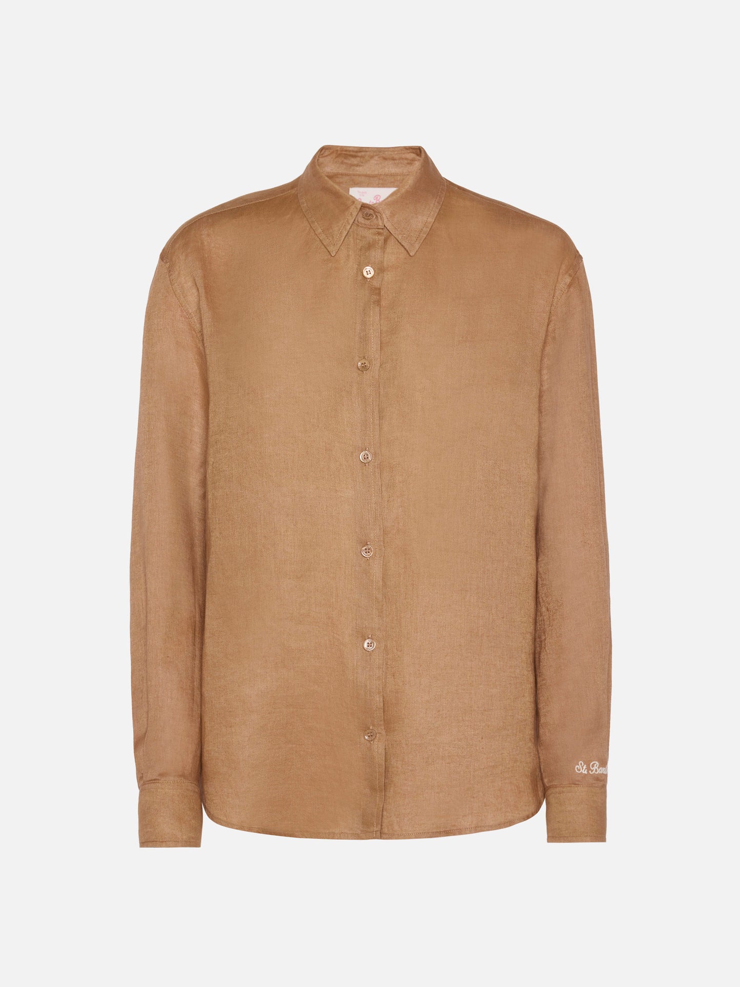 Klassisches Leinenhemd Meredith in Kamel