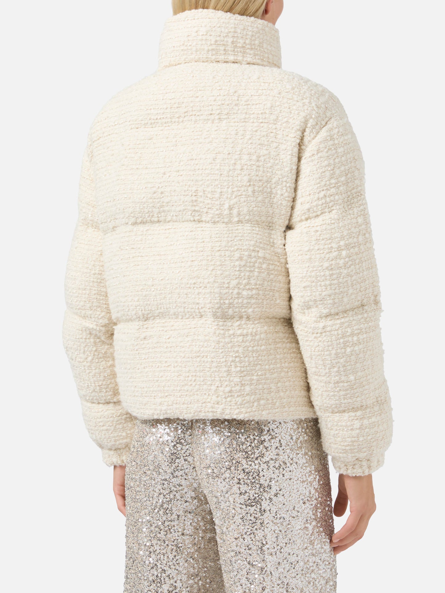 Giubbotto Maddy Tweed imbottito in tweed lurex