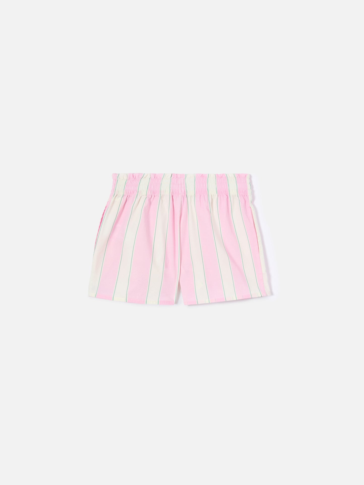 Short Meave Jr a righe bianche, rosa e verdi