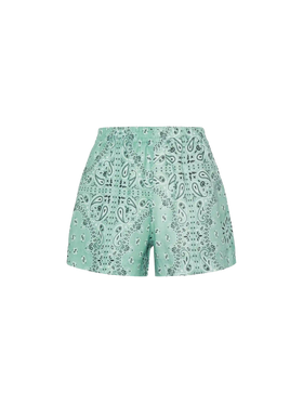 Meave – Pull-Up-Shorts aus Leinen mit Bandanna-Print