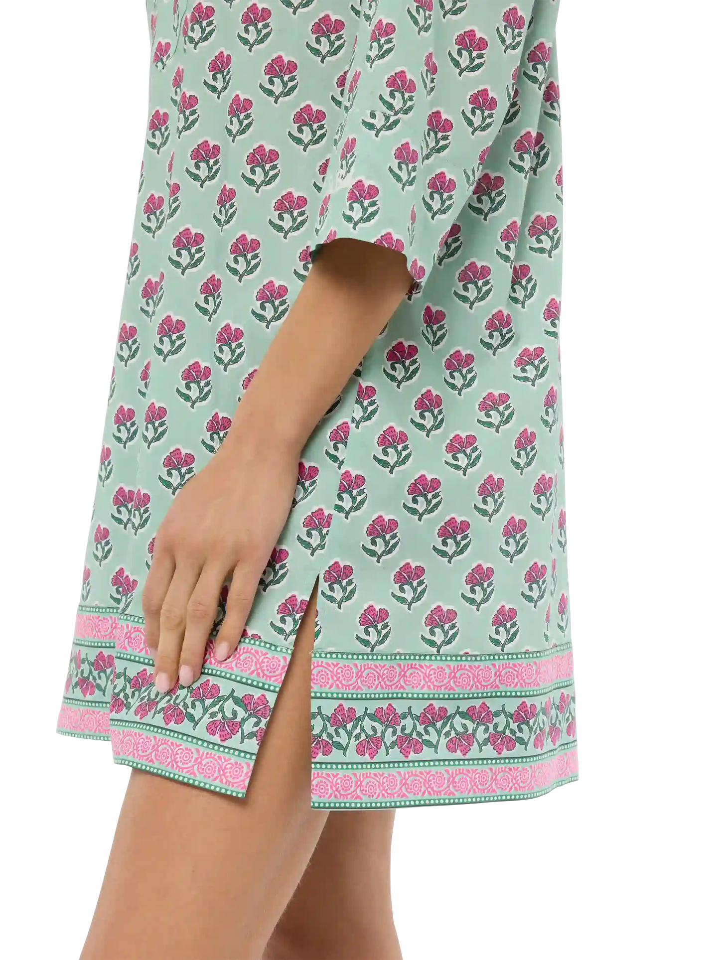 Macha cotton tunic dress with floral print - MC2 Saint Barth