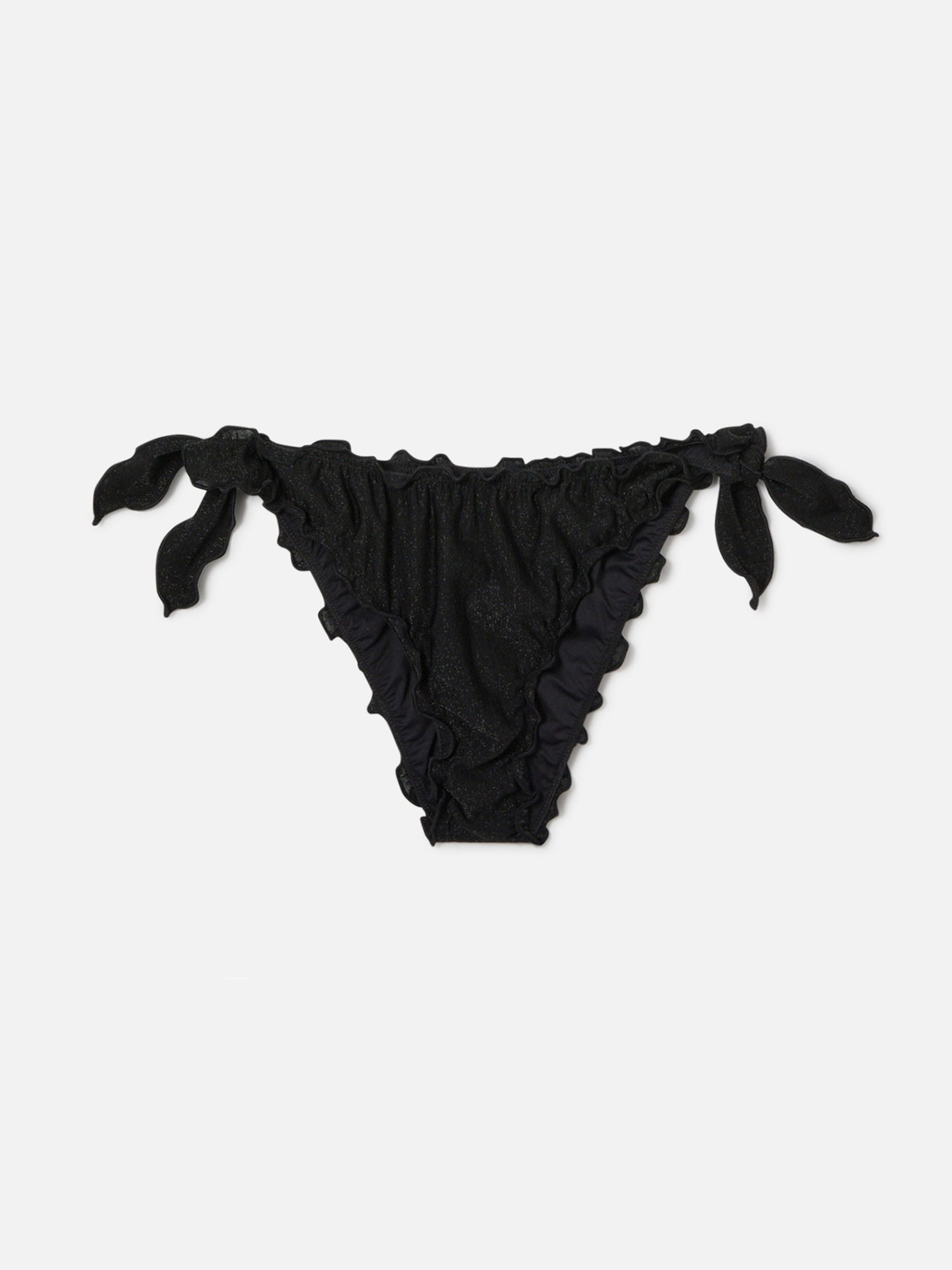 Classic Moon bikini bottoms in solid black lurex fabric