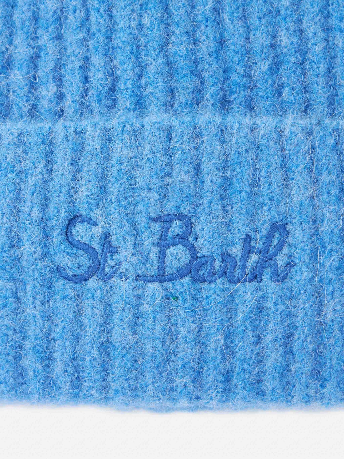 Woman dusty blue stretch wool hat Moss - MC2 Saint Barth