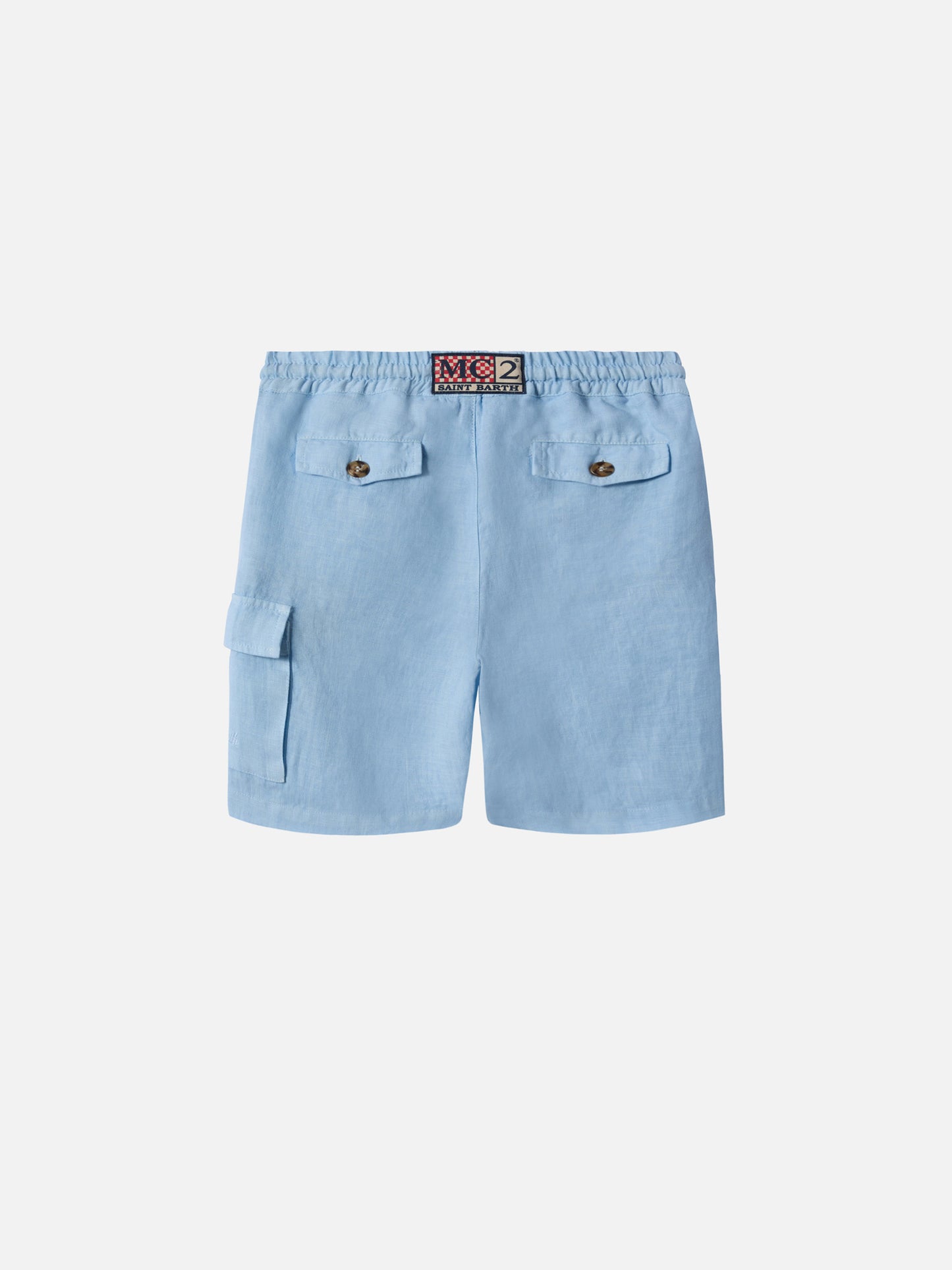 Light blue Marseille Jr shorts in linen