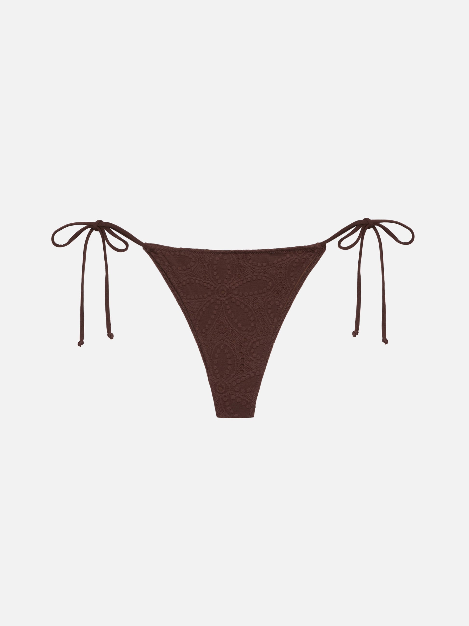 Marielle brown Sangallo lace classic swim briefs - MC2 Saint Barth