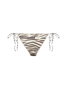 Marielle lurex classic swim briefs with zebra print - MC2 Saint Barth