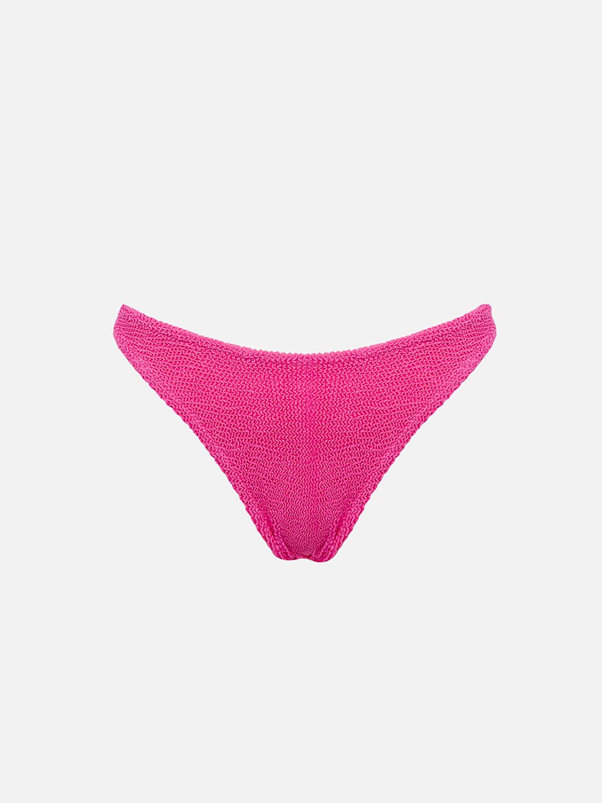 Slip da bagno da donna crinkle sgambato rosa fluo Naomi