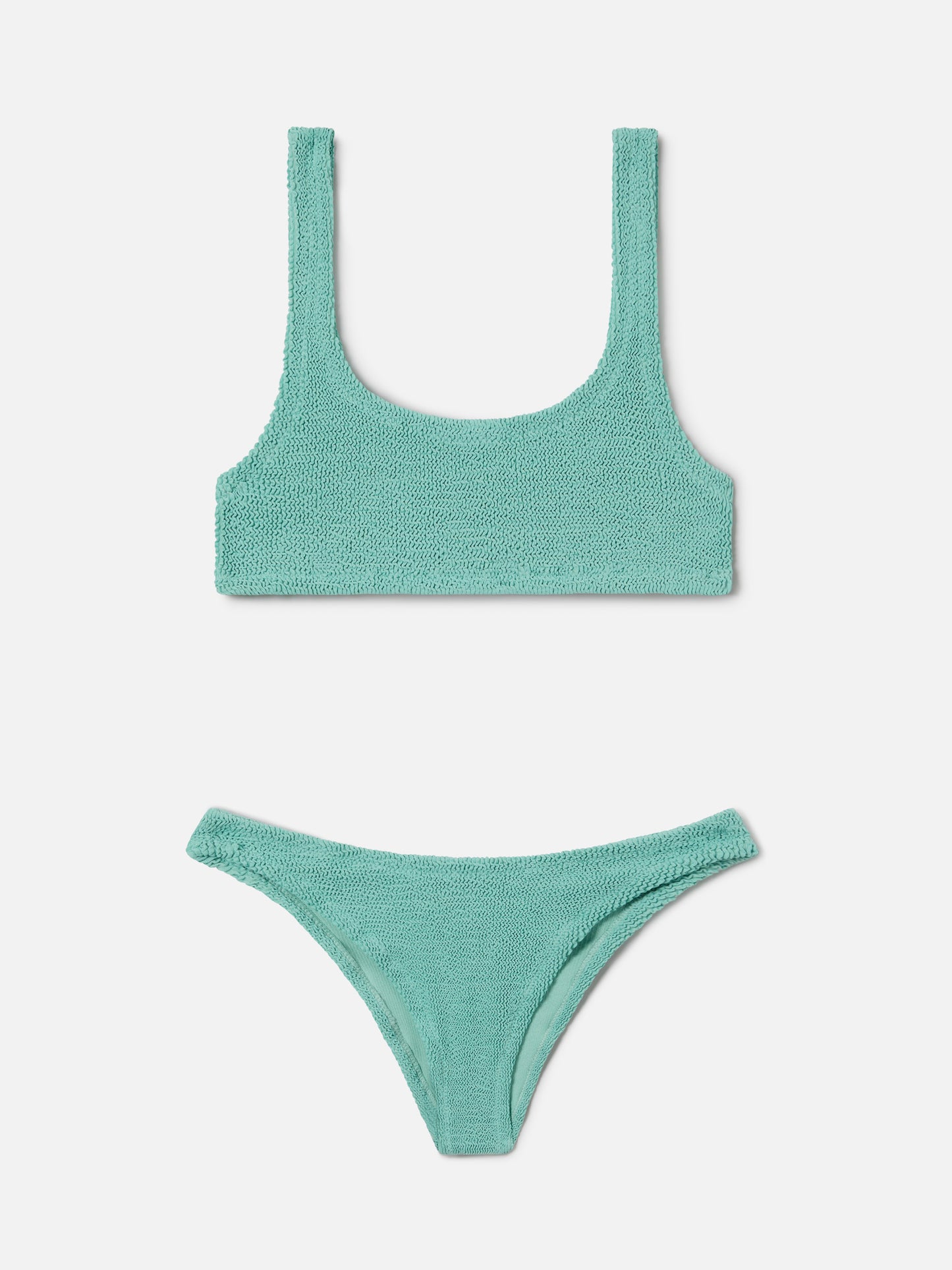 Naima Elise sage green crinkle bikini