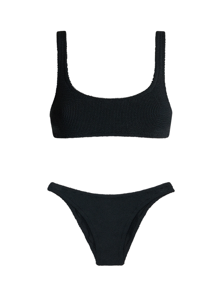 Black crinkle bralette bikini Naima Elise - MC2 Saint Barth