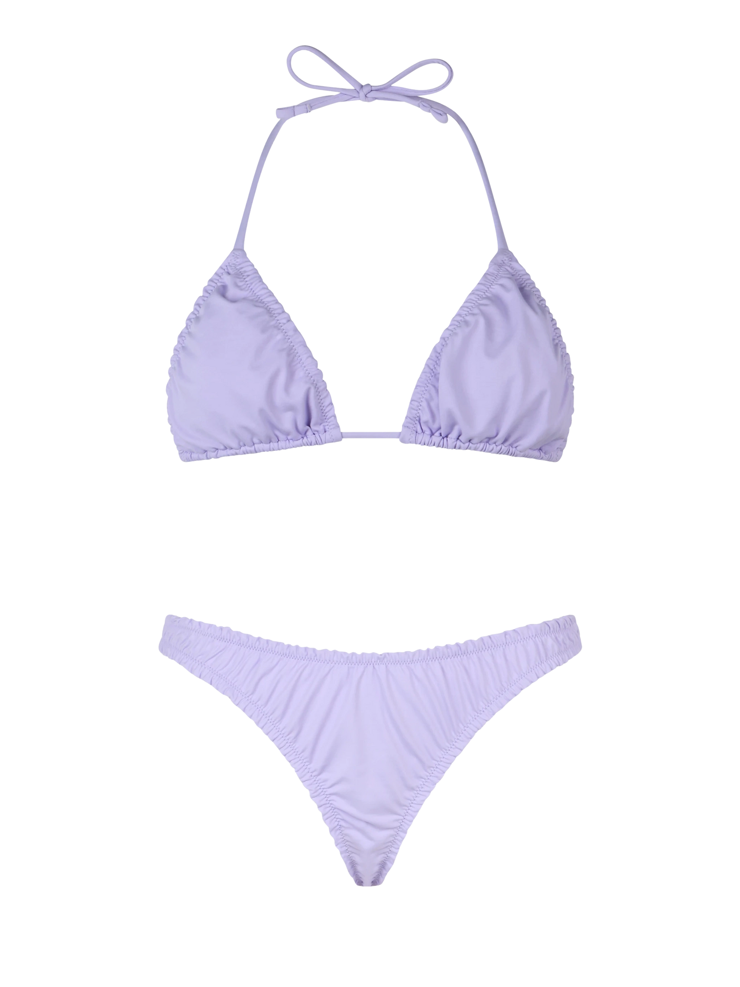 Damen-Triangel-Bikini in Lila mit Rüschen von Nilly Nalu