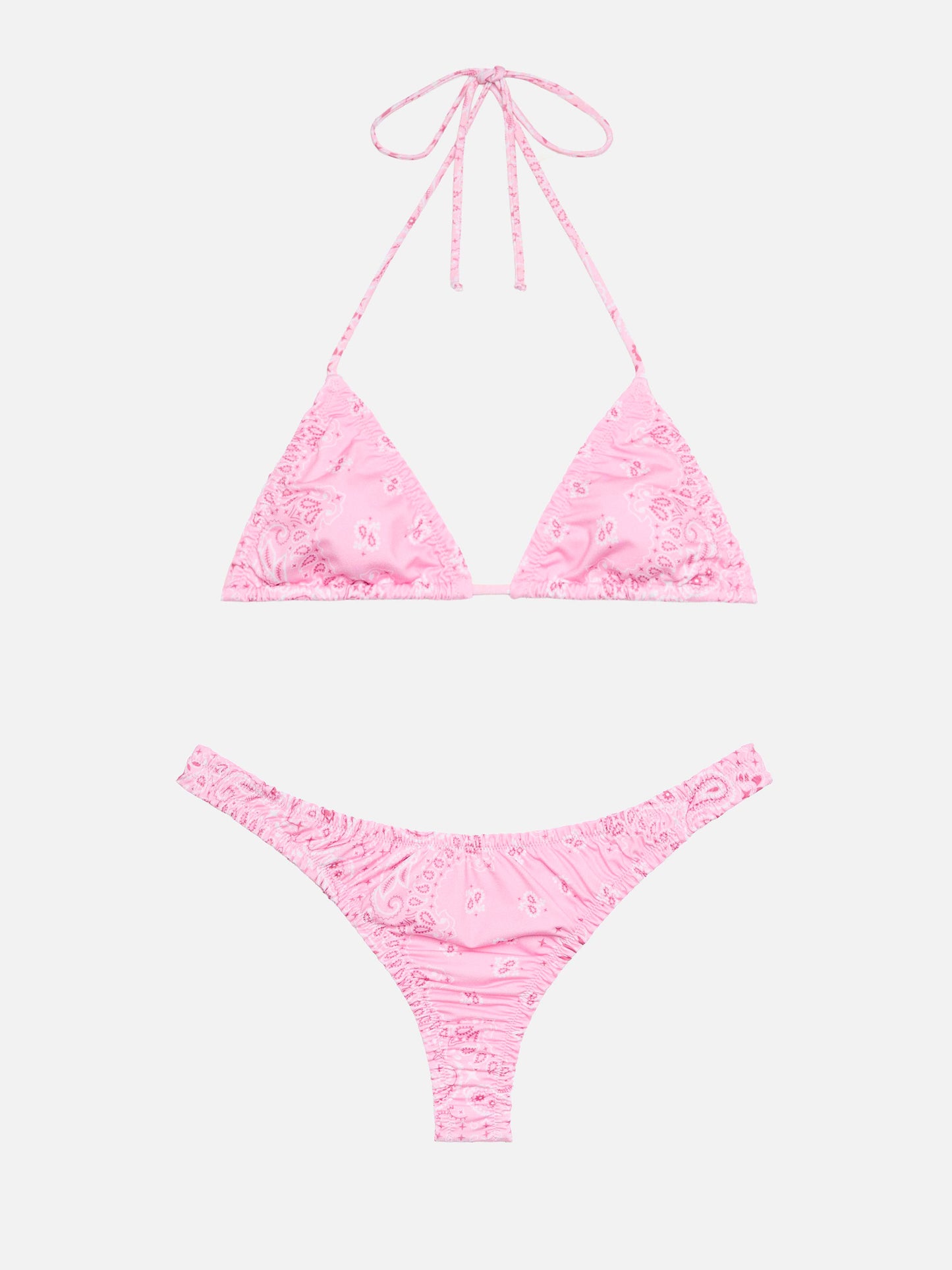 Nilly Nalu classic triangle bikini with bandana print
