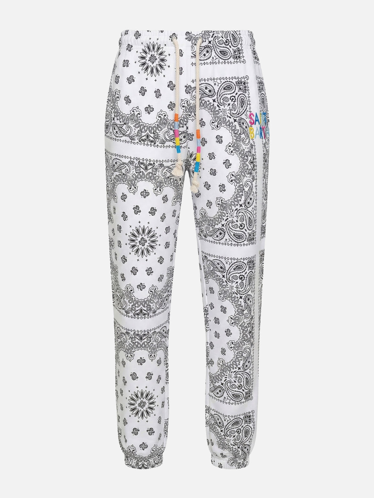 Pantaloni jogger Odalys Light con stampa bandana bianca