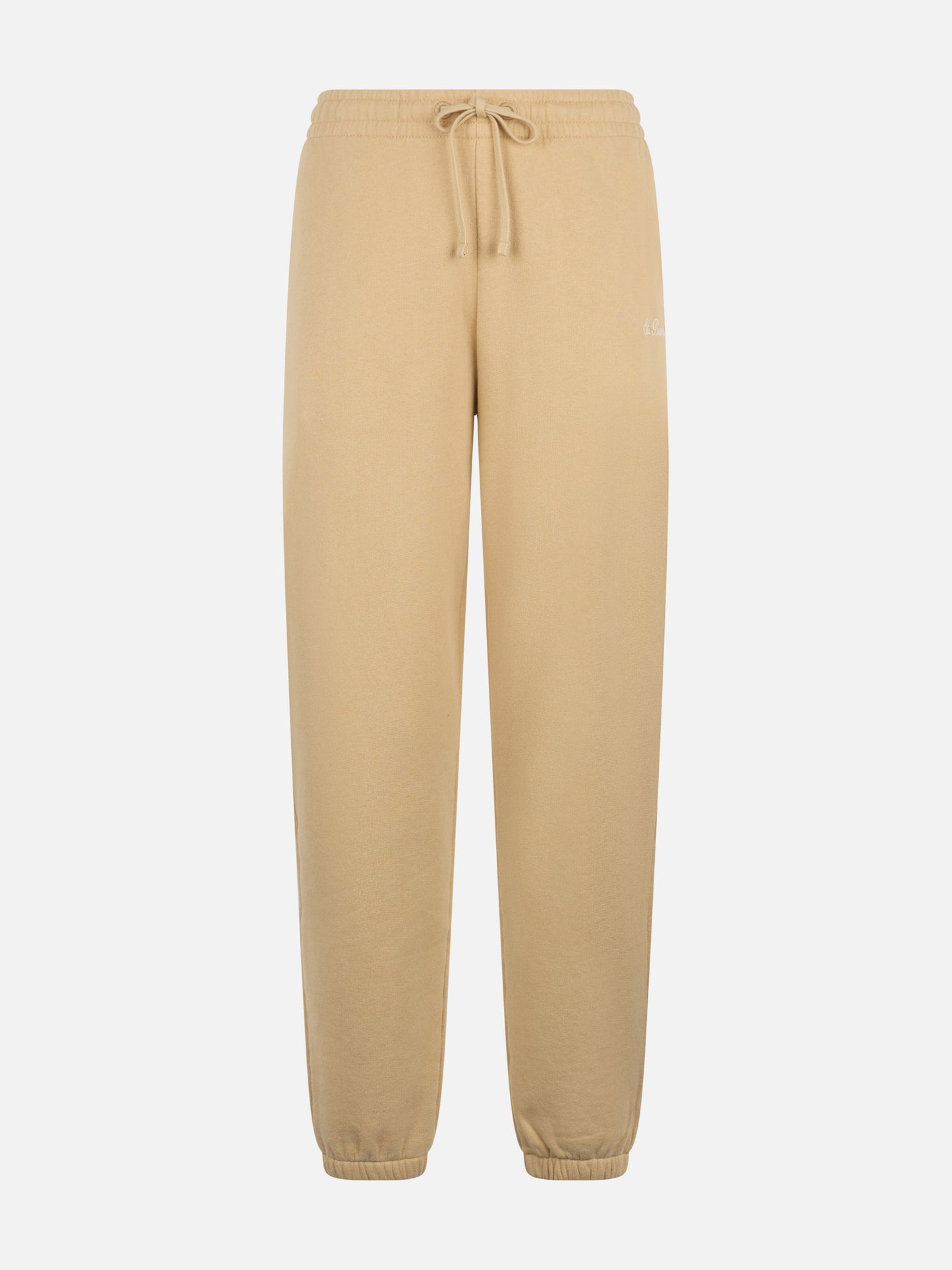 Woman beige cotton fleece jogger pants Odalys - MC2 Saint Barth