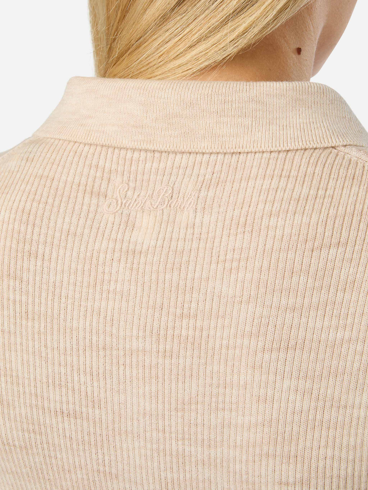 Pull en laine mérinos Grain Odell avec col polo