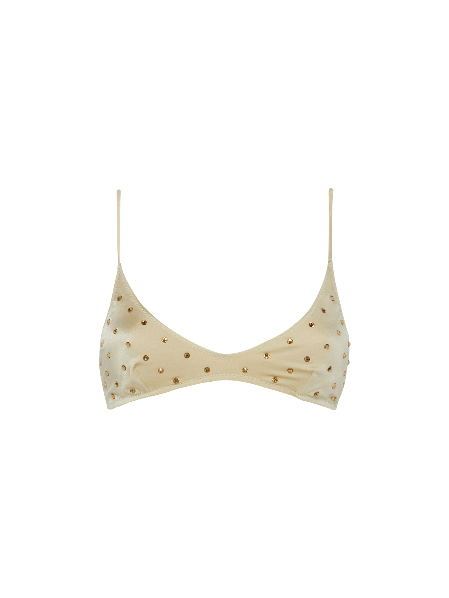 Paloma gold scoop bralette with rhinestone embellishment - MC2 Saint Barth
