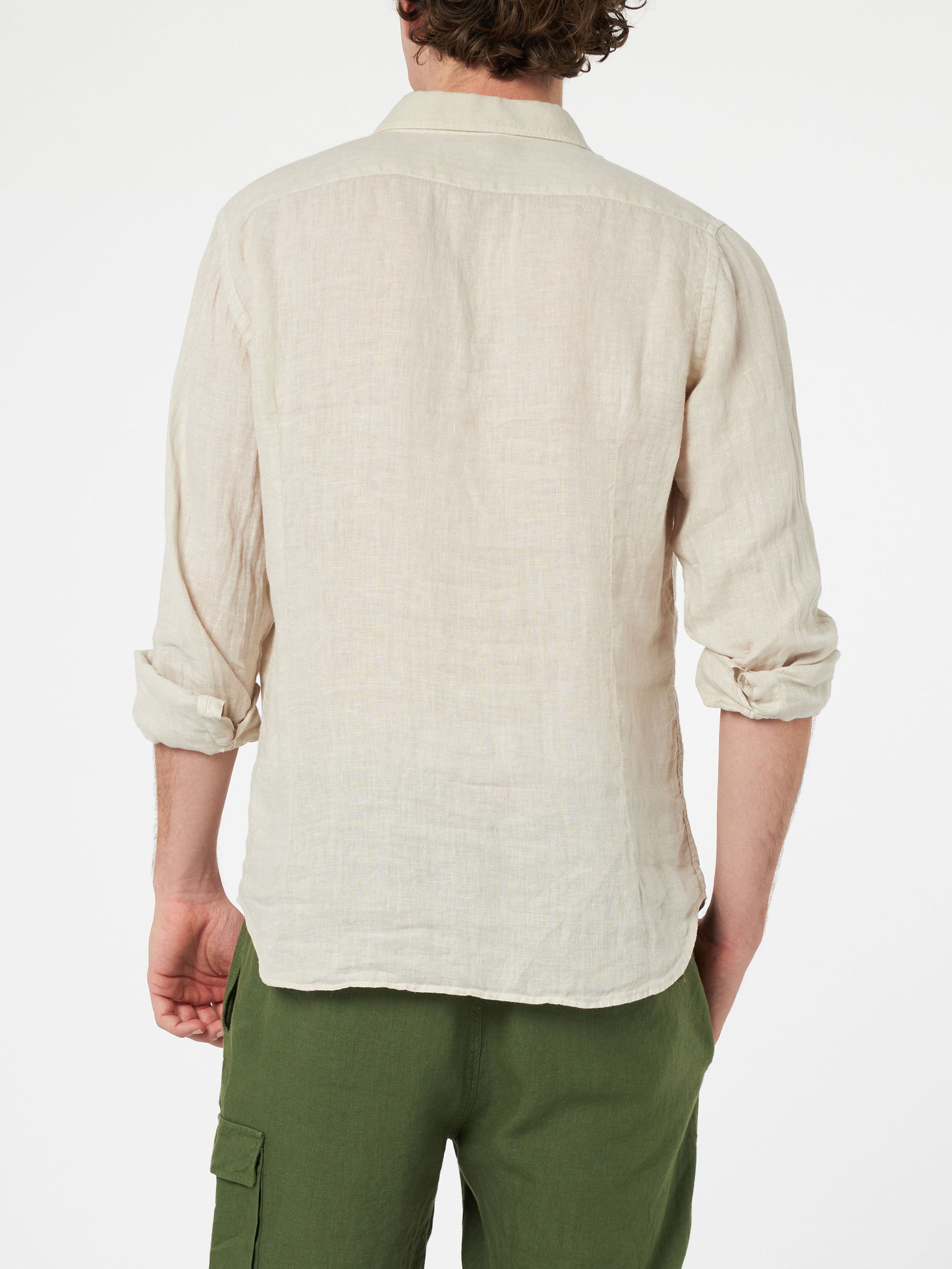 Man off-white linen shirt Pamplona - MC2 Saint Barth