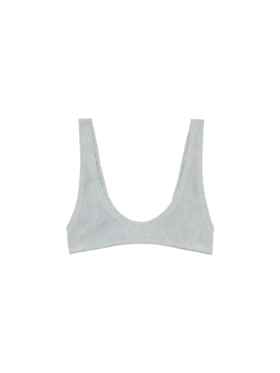 Pamy lurex silver tiny crinkle bralette - MC2 Saint Barth