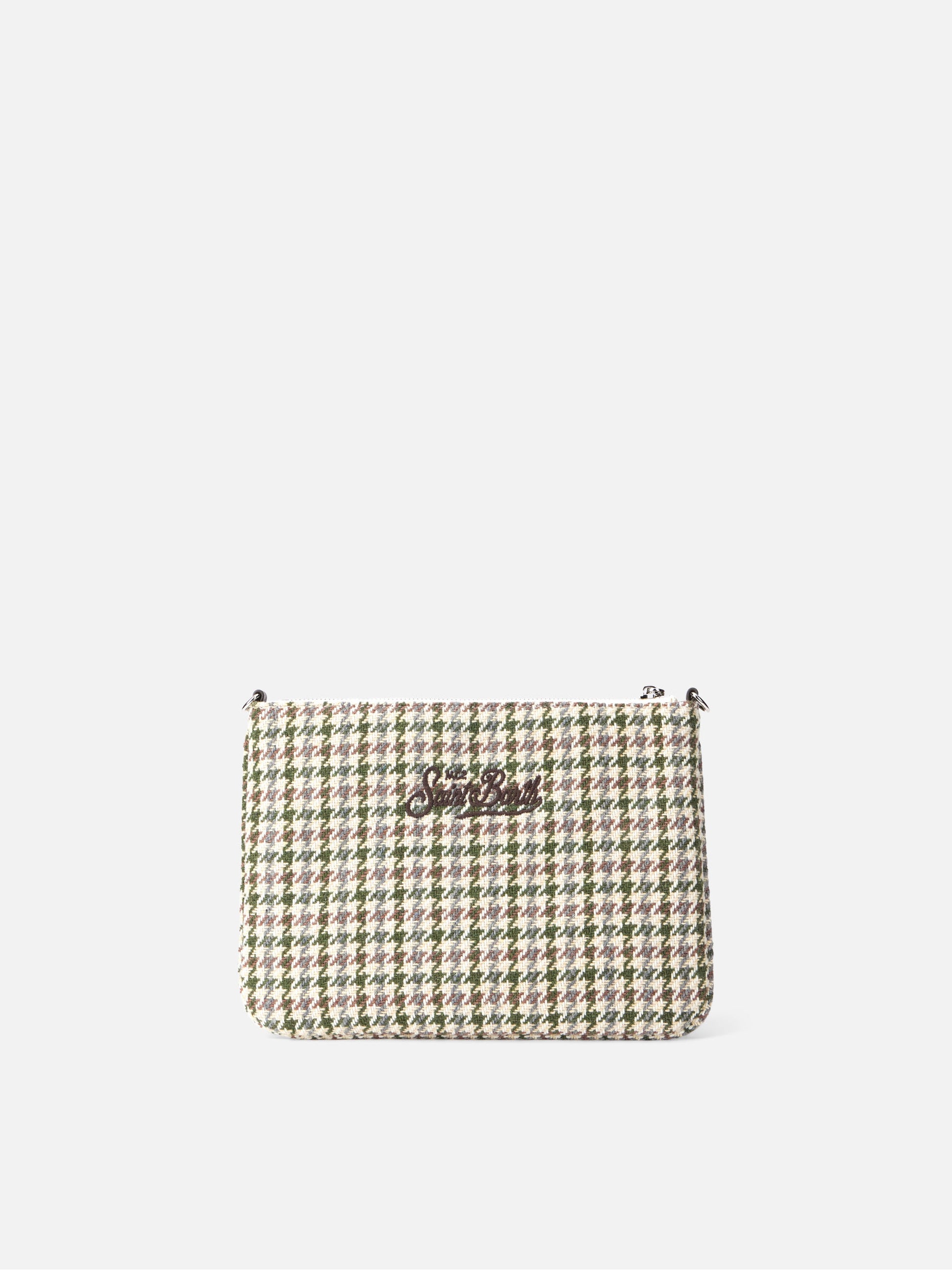 Multicolor check Parisienne pouch with chain - MC2 Saint Barth