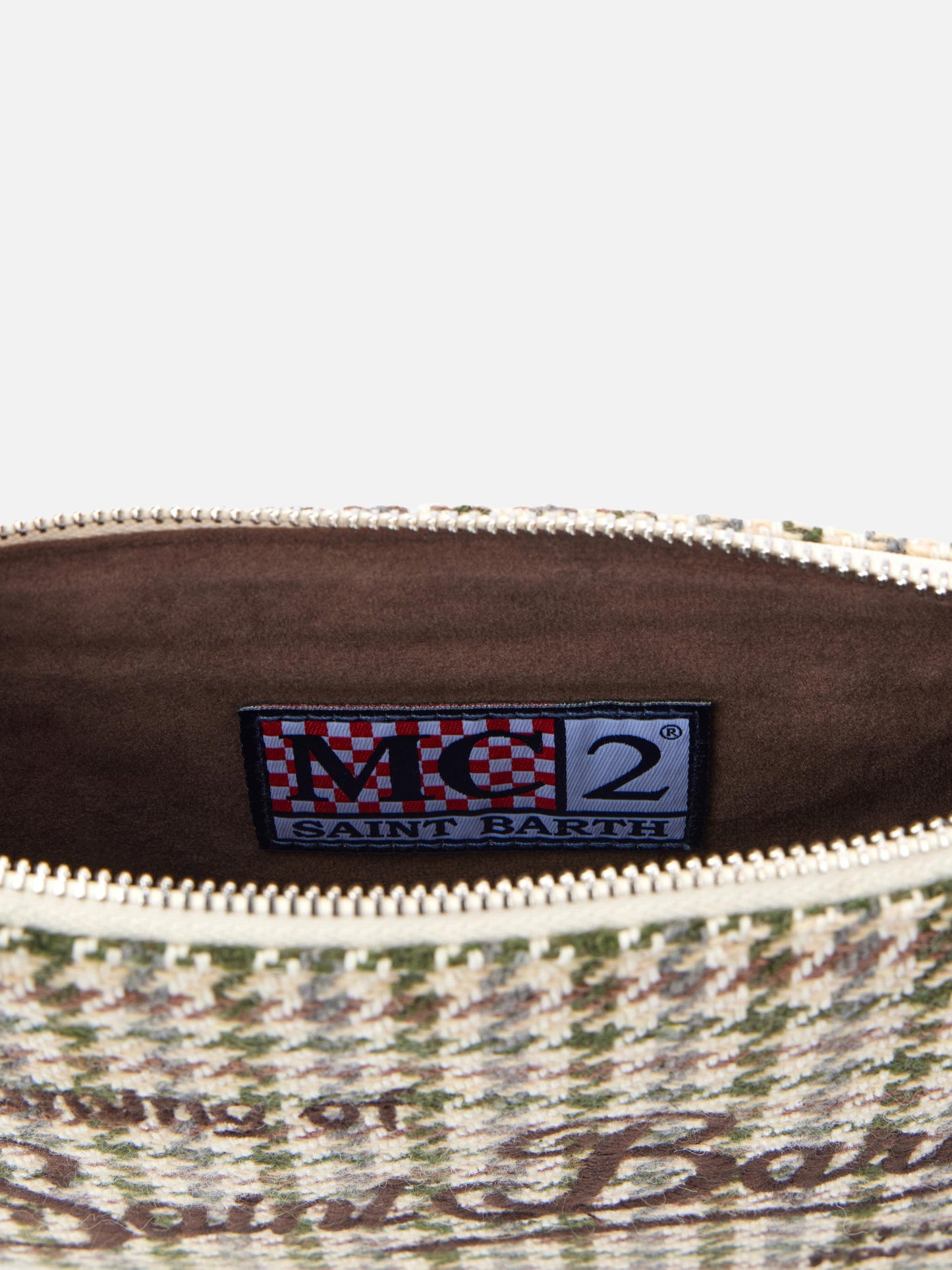 Multicolor check Parisienne pouch with chain - MC2 Saint Barth