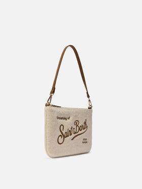 Parisienne Mini Shoulder Bag in white wool blend