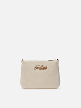 Parisienne Mini Shoulder Bag in white wool blend