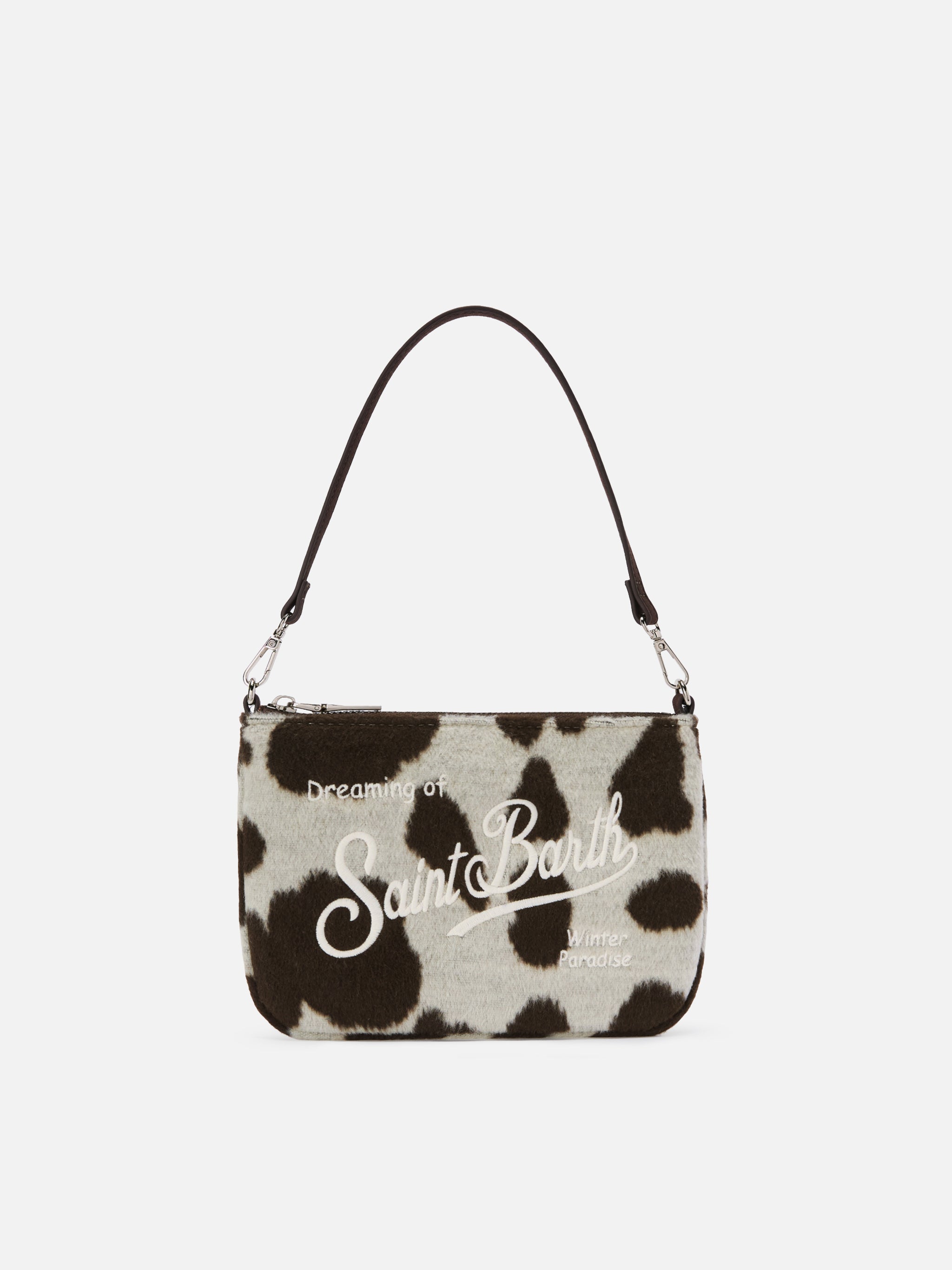 Parisienne Mini Shoulder Bag in cow-print wool blend – MC2 Saint Barth