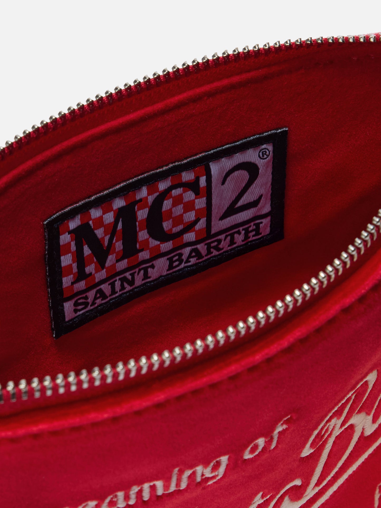 Parisienne Mini-Umhängetasche aus rotem Samt