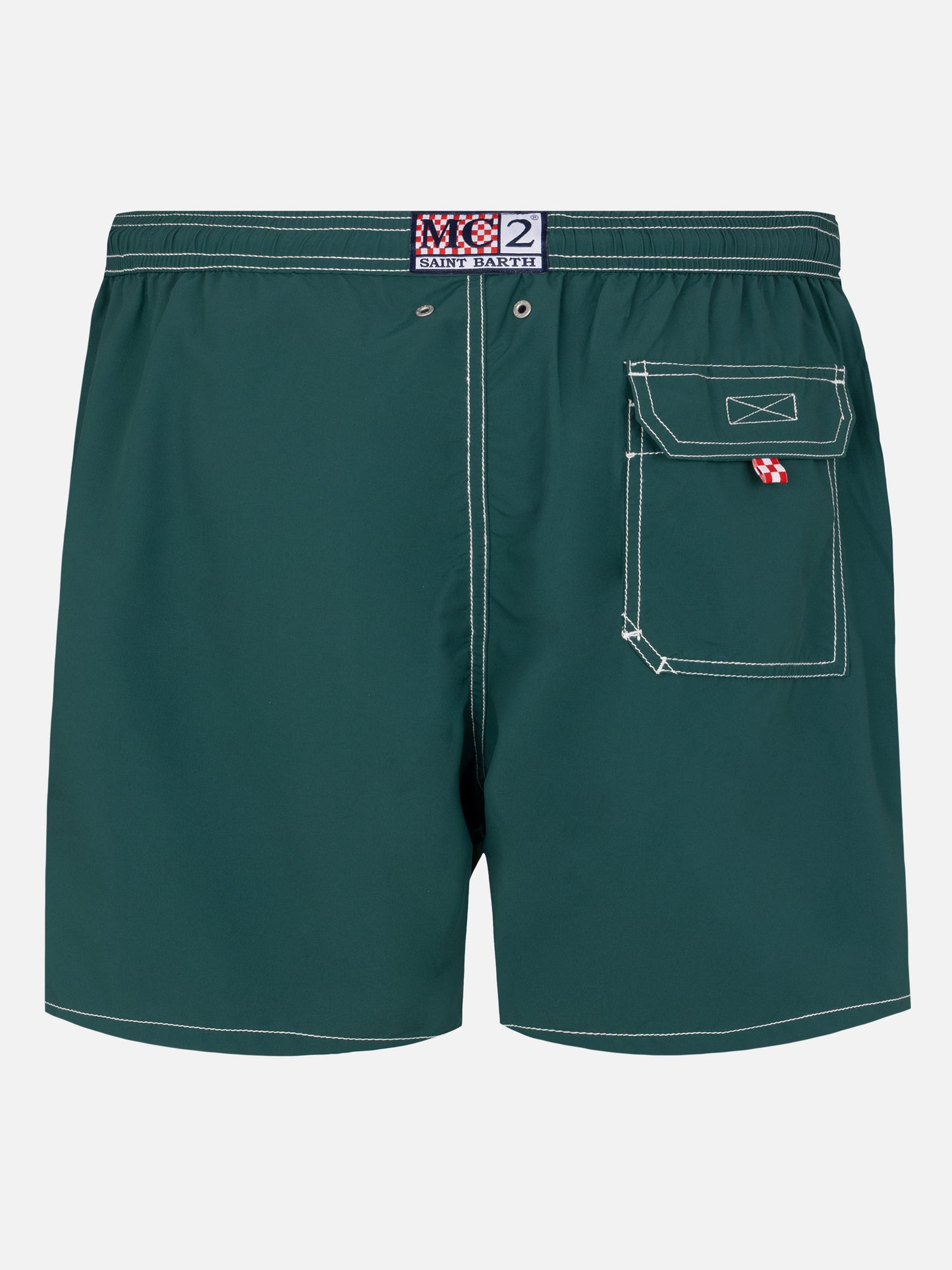 Grüne mittellange Badeshorts Patmos