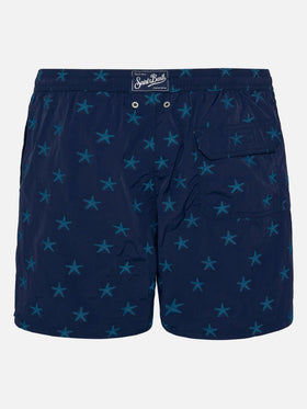 Mid-length swim shorts Patmos The Riviera with all over seastar jacquard