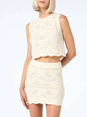 Woman cotton knit mini skirt Apple - MC2 Saint Barth