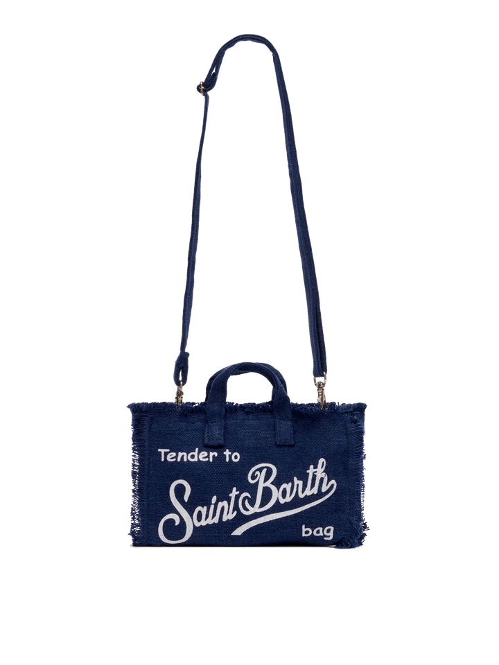 Navy blue linen Phone Bag
