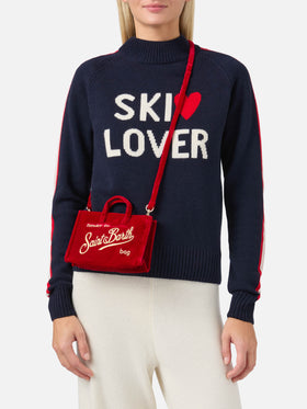 Mini Phone Bag Velvet in red velvet