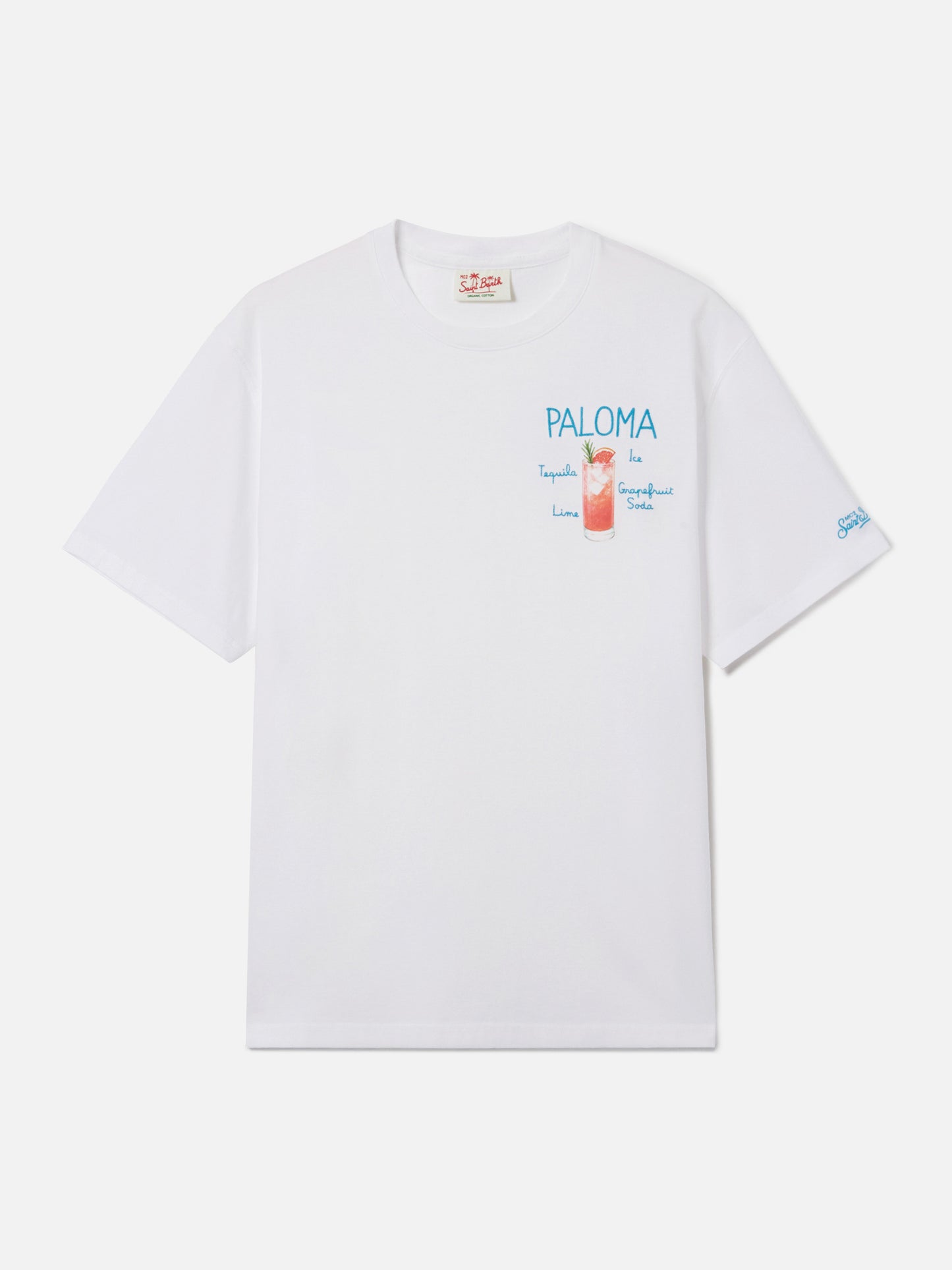 White Portofino T-shirt with Paloma embroidery