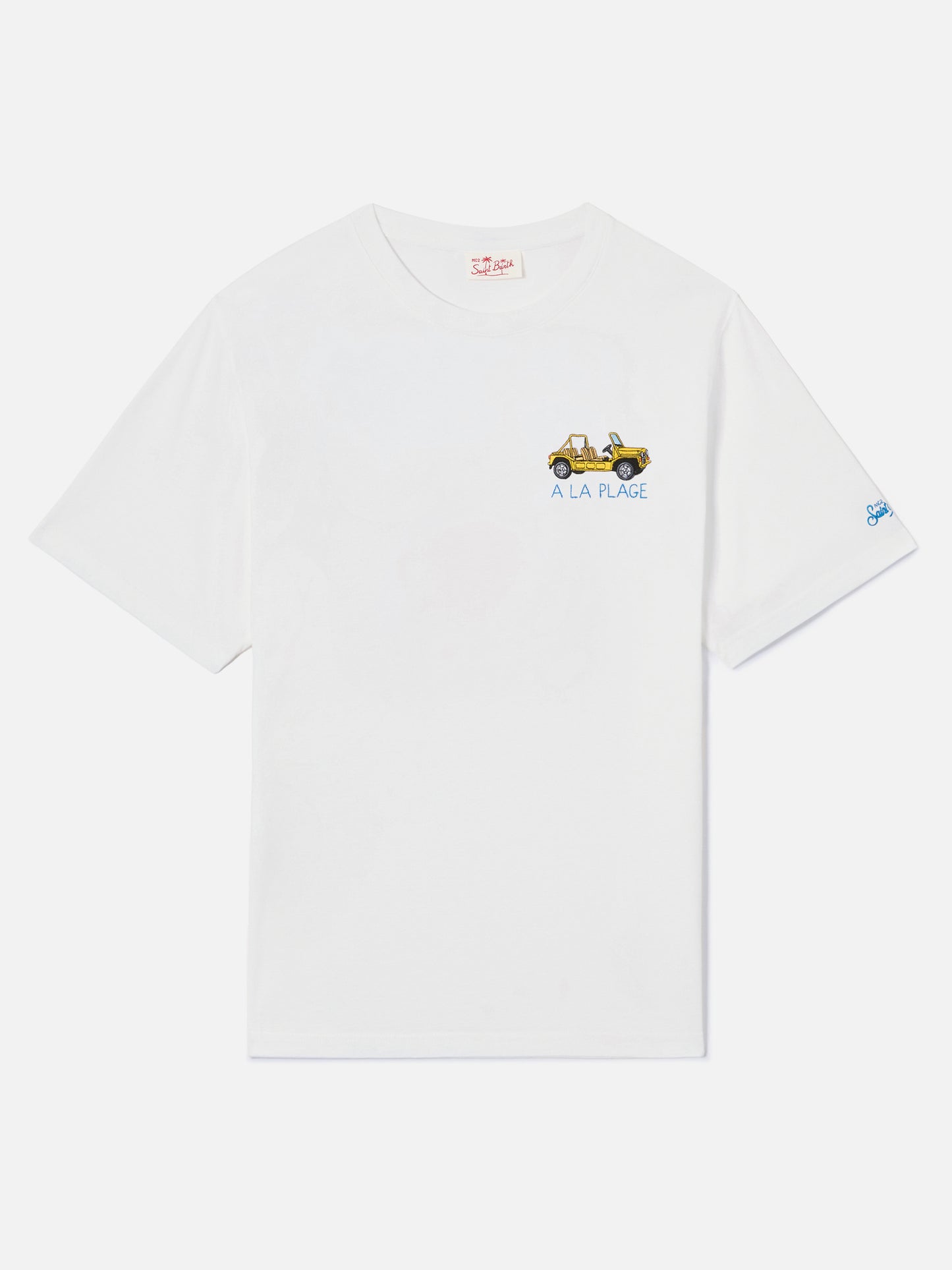 White Portofino T-shirt with À La Plage embroidery