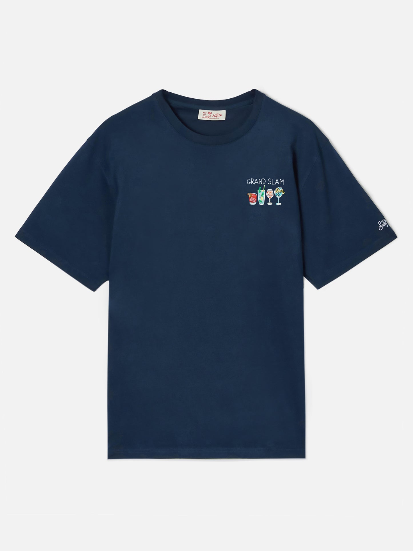 T-shirt Portofino blu con ricamo Grand Slam