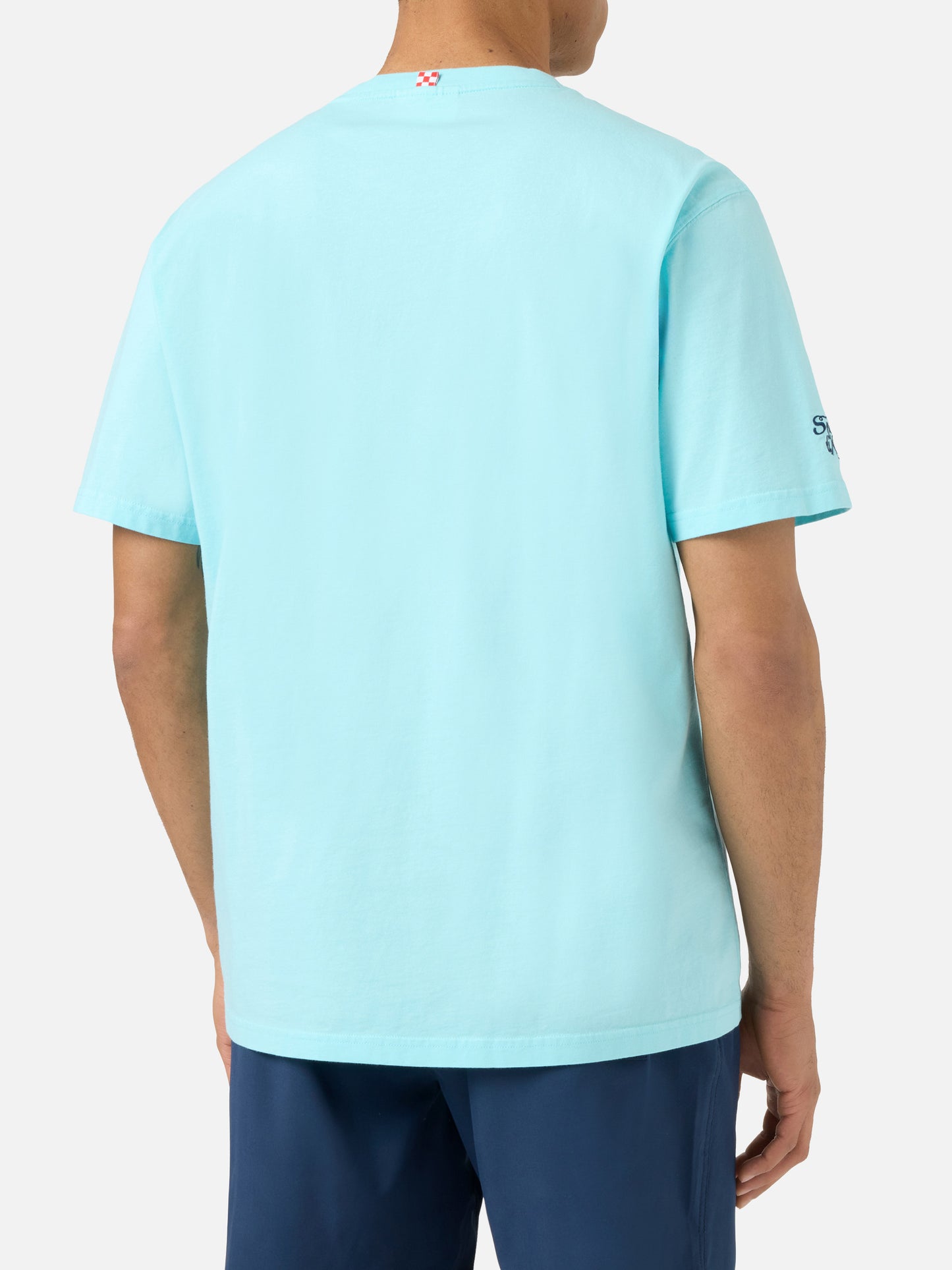 Aqua green Portofino T-shirt with Cerco L'estate Tutto L'anno embroidery