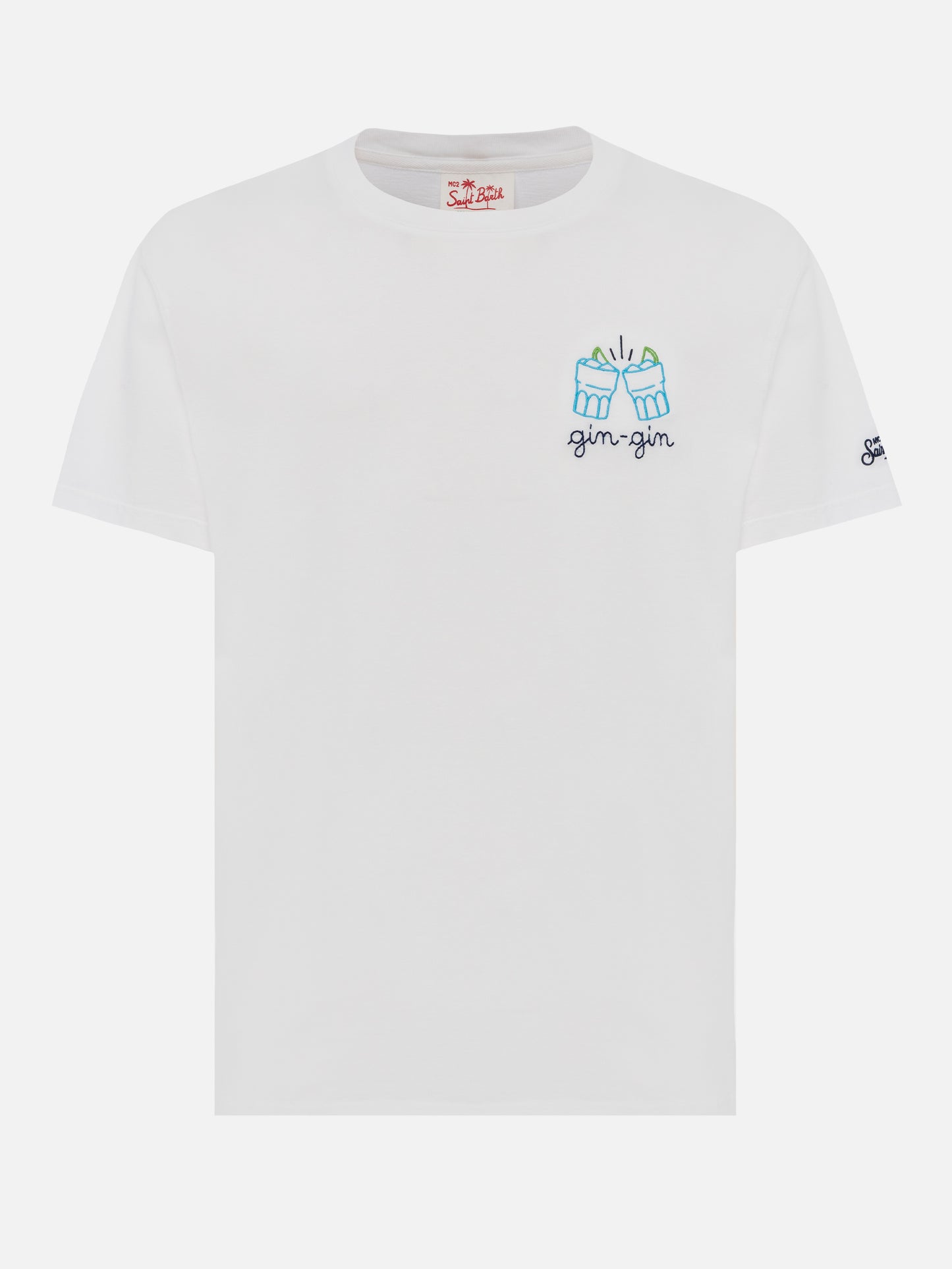 T-Shirt Portofino aus Baumwolljersey im klassischen Schnitt mit Gin Gin-Stickerei | INSULTI LUMINOSI SPECIAL EDITION