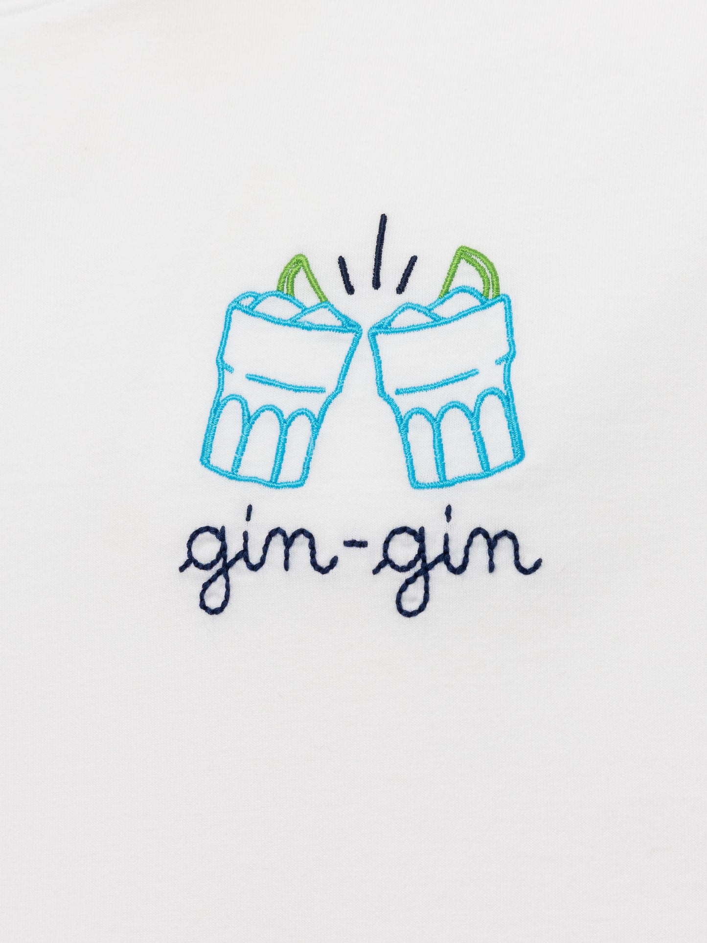 T-Shirt Portofino aus Baumwolljersey im klassischen Schnitt mit Gin Gin-Stickerei | INSULTI LUMINOSI SPECIAL EDITION