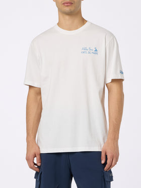Man classic fit cotton jersey t-shirt Portofino with Vado a Forte print | ALLE BOE SPECIAL EDITION - MC2 Saint Barth