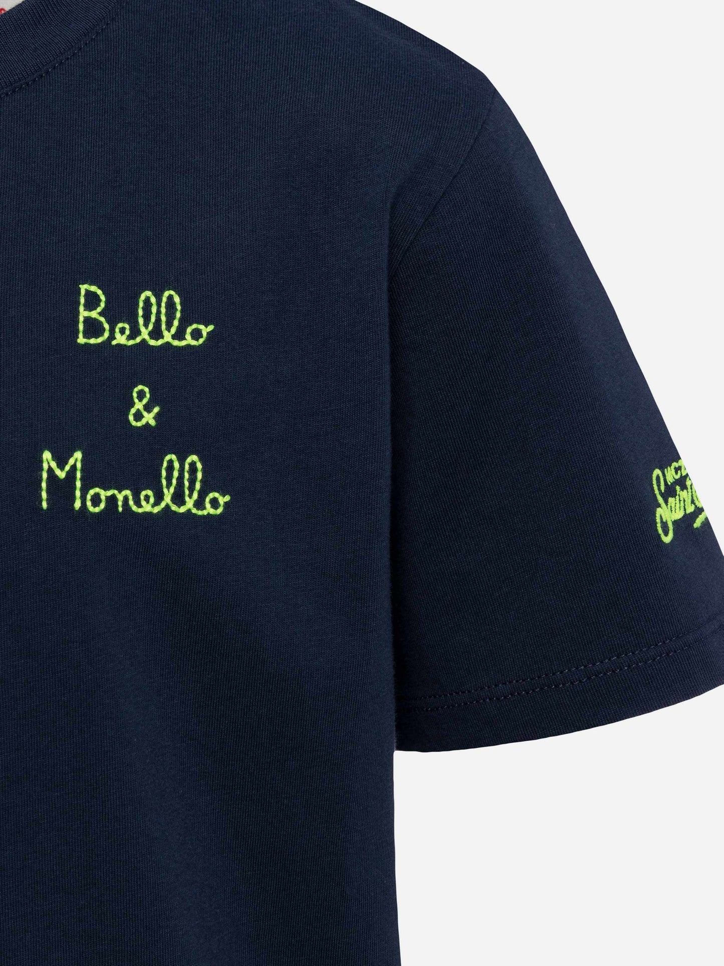 T-Shirt „Portofino Jr“ aus Baumwolljersey mit „Bello e Monello“-Stickerei