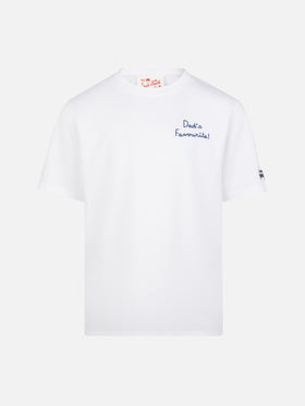 Portofino Jr cotton jersey t-shirt with Dad's Favourite embroidery - MC2 Saint Barth