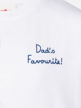 Portofino Jr cotton jersey t-shirt with Dad's Favourite embroidery - MC2 Saint Barth