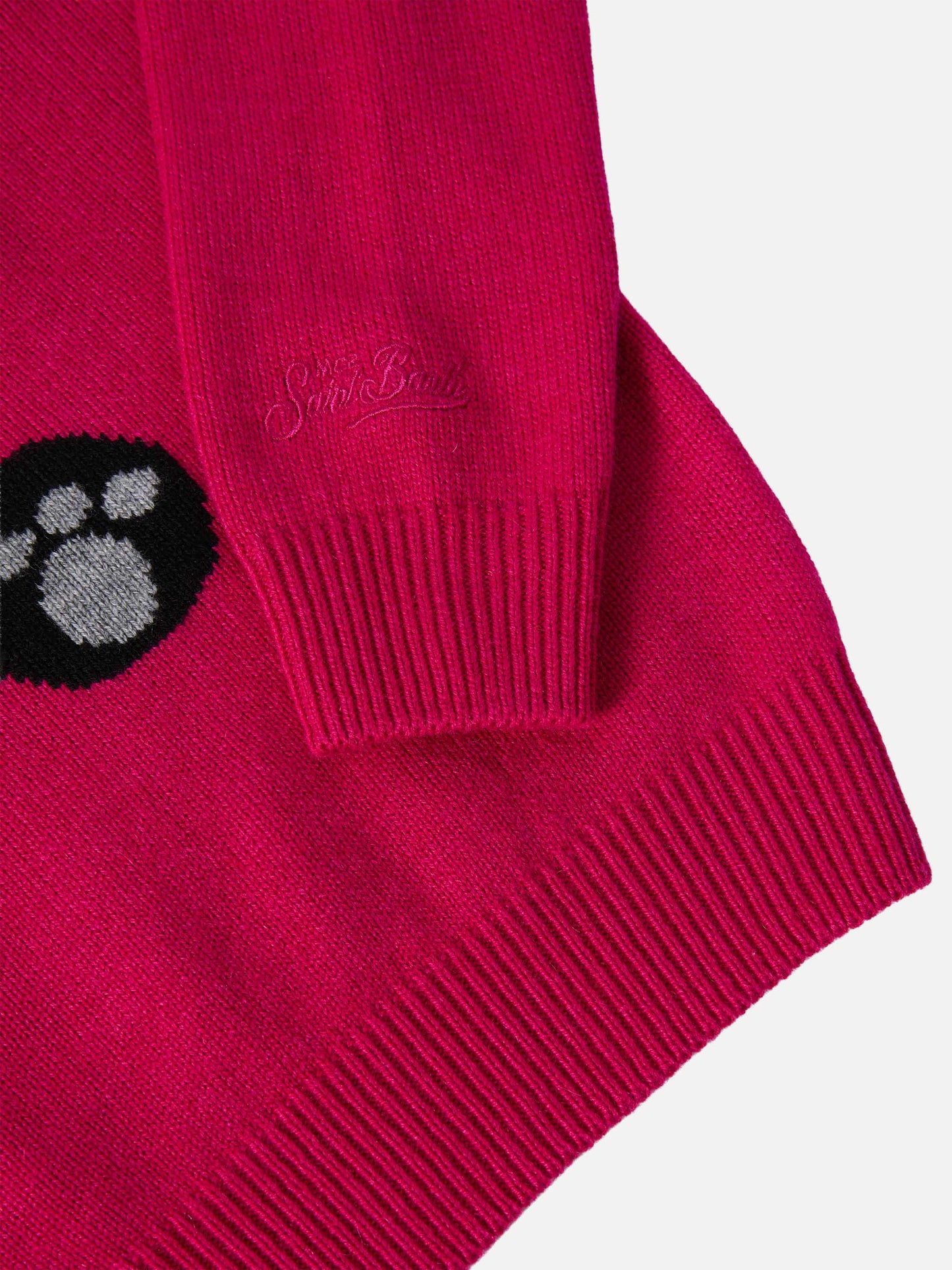 Princess cashmere-blend crewneck with Trudi panda patch | TRUDI SPECIAL EDITION