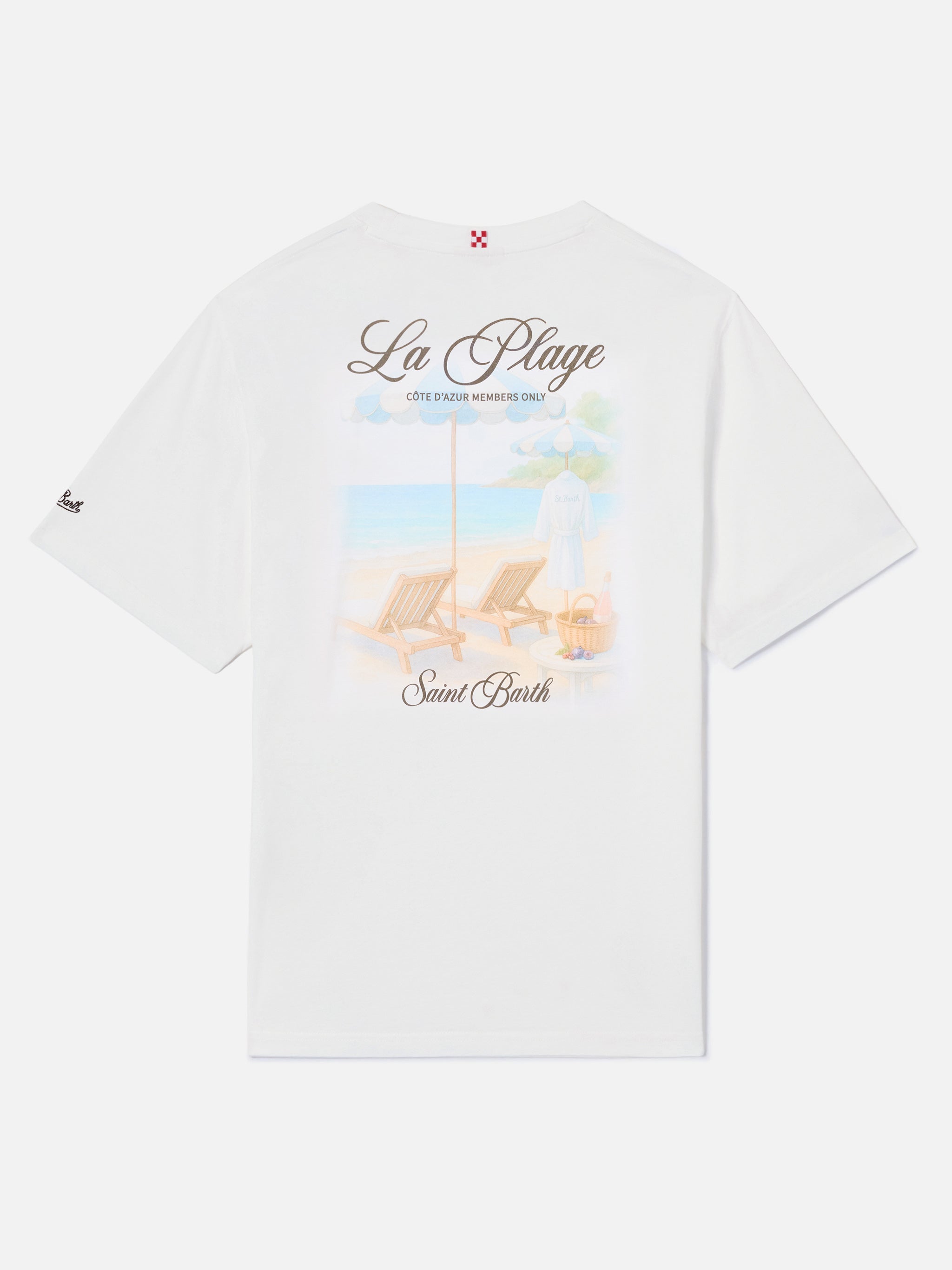 White Portland t-shirt with La Plage print – MC2 Saint Barth