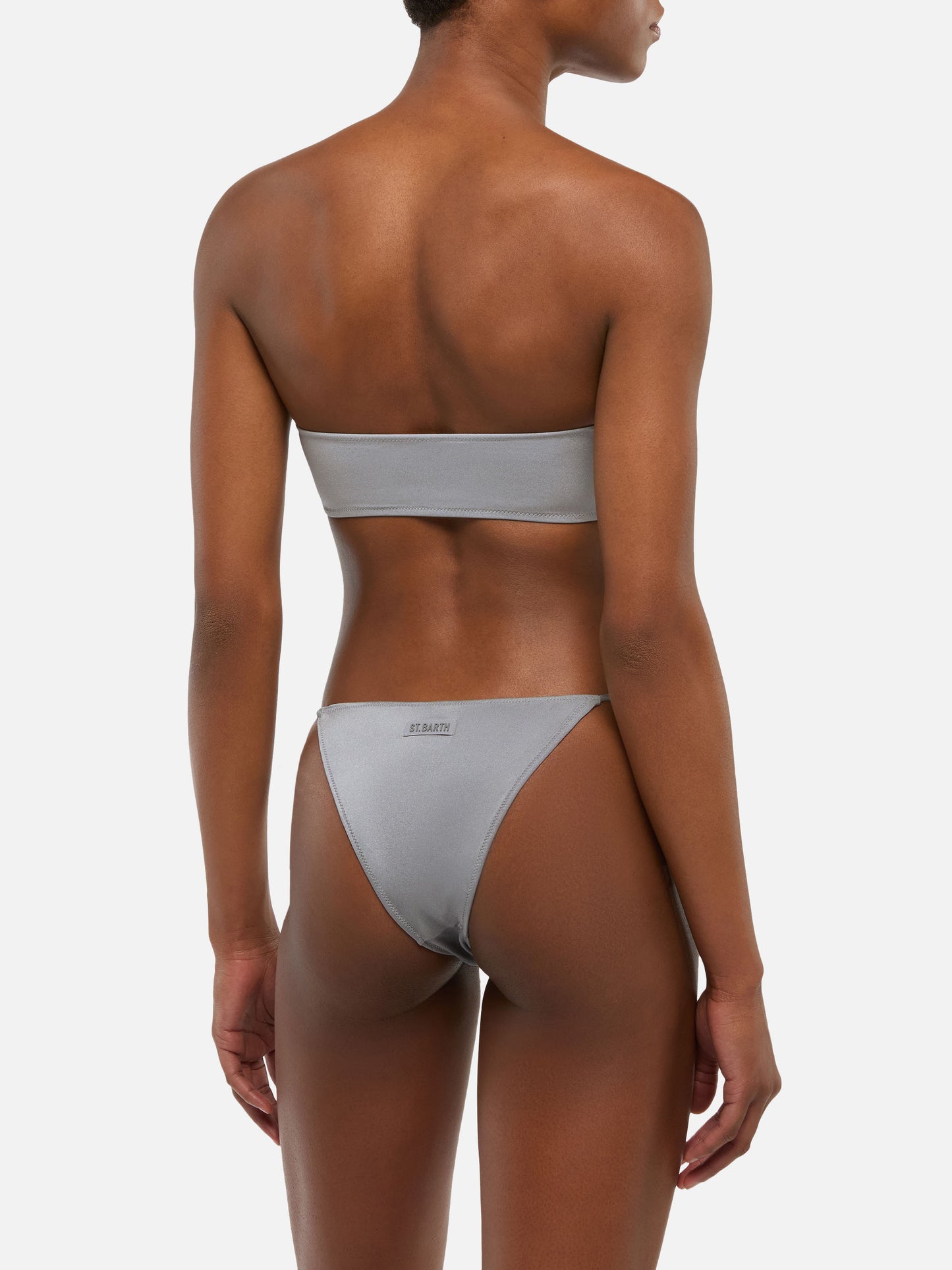 Bikini a fascia Rebby Marielle in grigio shimmer