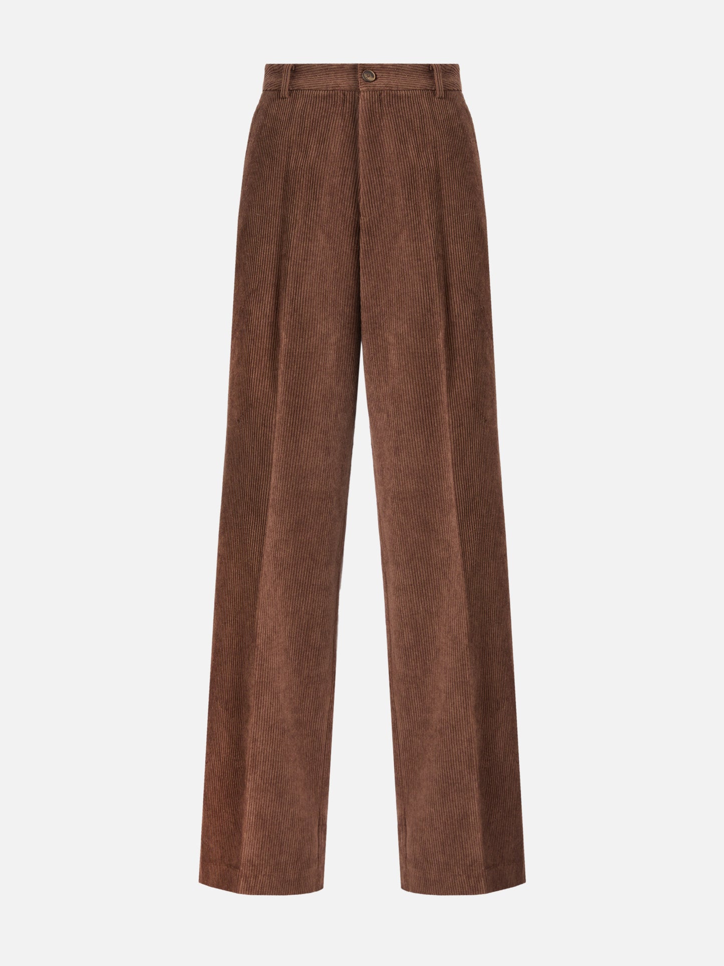 Rebella wide-leg trousers in corduroy brown