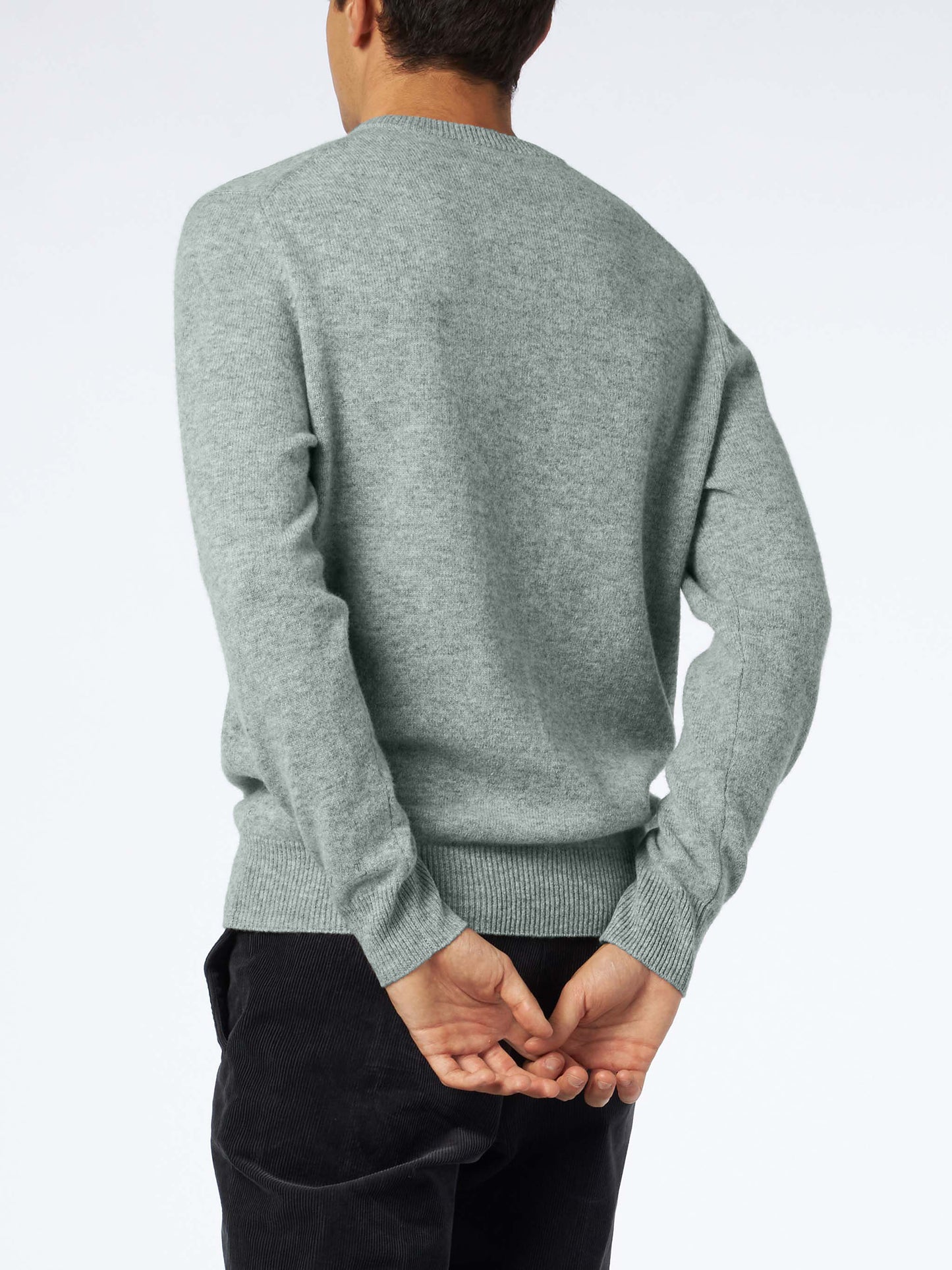 Man mélange grey pure cashmere sweater Regent - MC2 Saint Barth