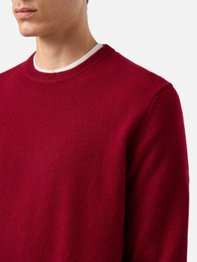 Regent 100% LAMBSWOOL sweater in burgundy
