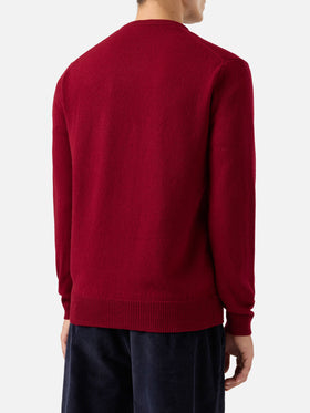 Regent 100% LAMBSWOOL sweater in burgundy